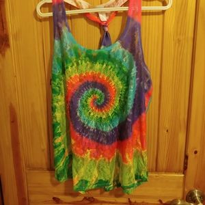 Tye Dye Lace Tank Top
